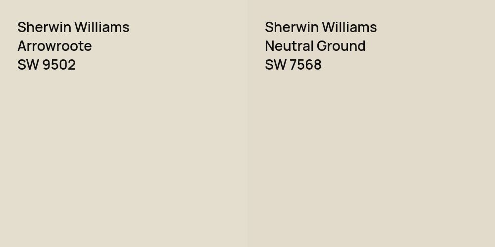 Sherwin Williams Arrowroote vs. Sherwin Williams Neutral Ground