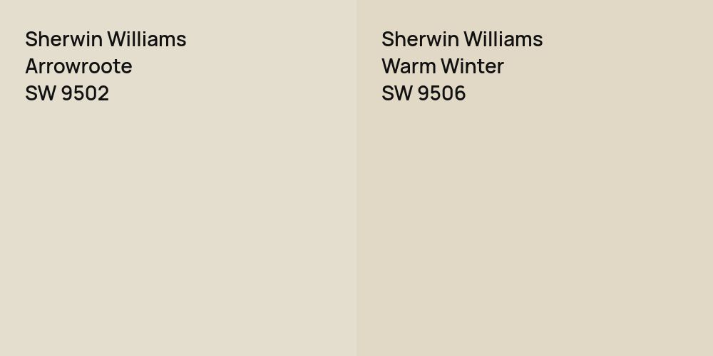 Sherwin Williams Arrowroote vs. Sherwin Williams Warm Winter