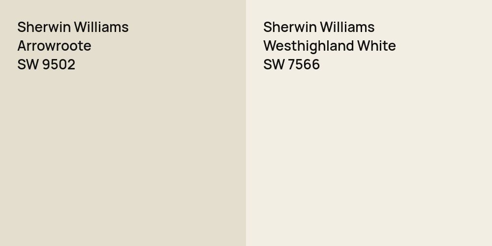 Sherwin Williams Arrowroote vs. Sherwin Williams Westhighland White