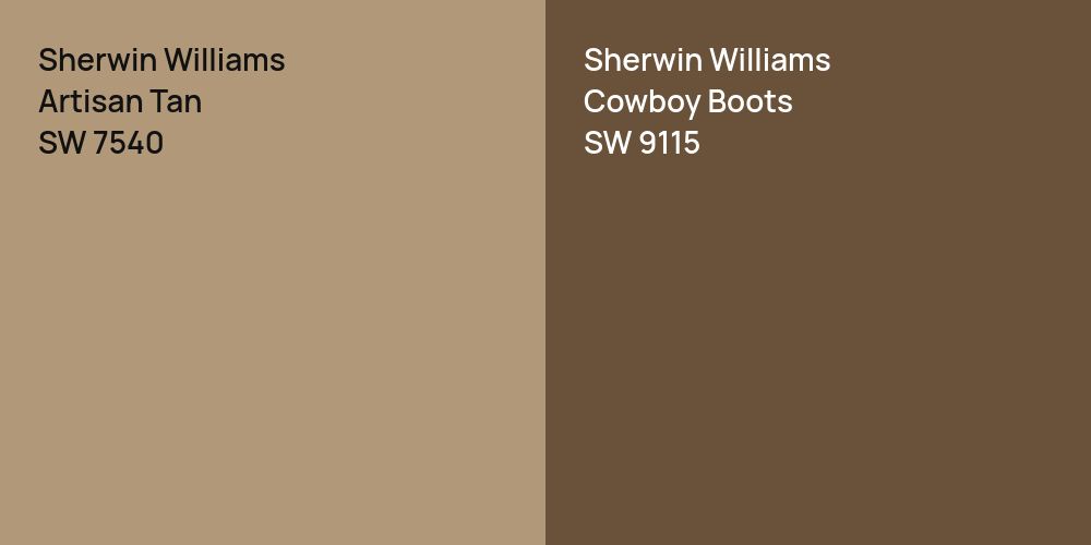 Sherwin Williams Artisan Tan vs. Sherwin Williams Cowboy Boots