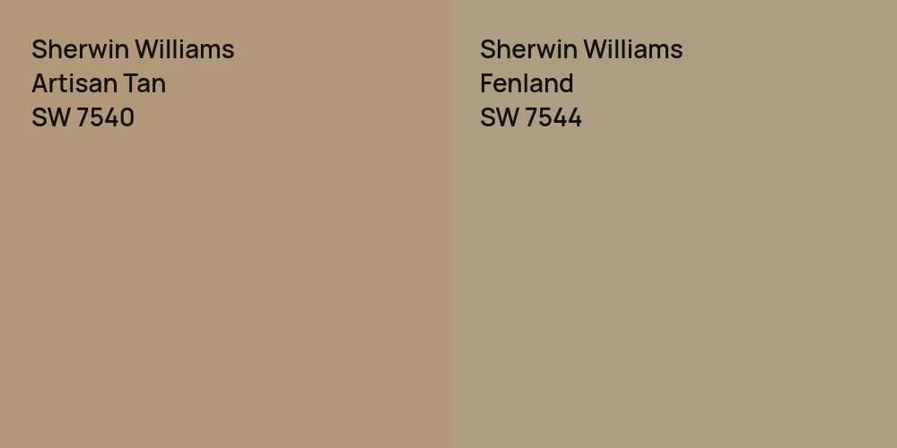 Sherwin Williams Artisan Tan vs. Sherwin Williams Fenland