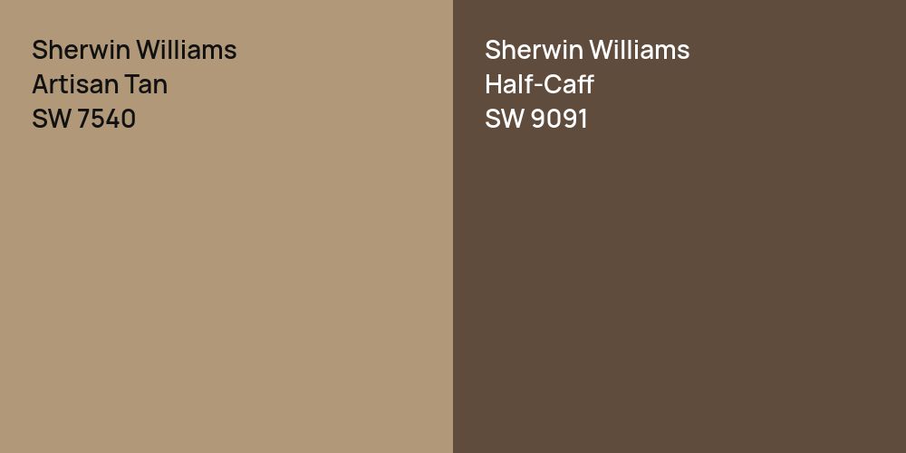 Sherwin Williams Artisan Tan vs. Sherwin Williams Half-Caff