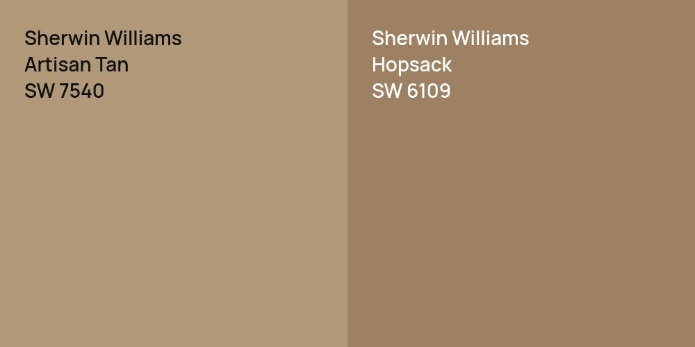 Sherwin Williams Artisan Tan vs. Sherwin Williams Hopsack