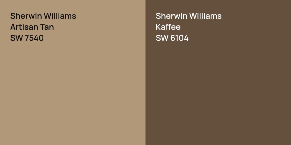 Sherwin Williams Artisan Tan vs. Sherwin Williams Kaffee