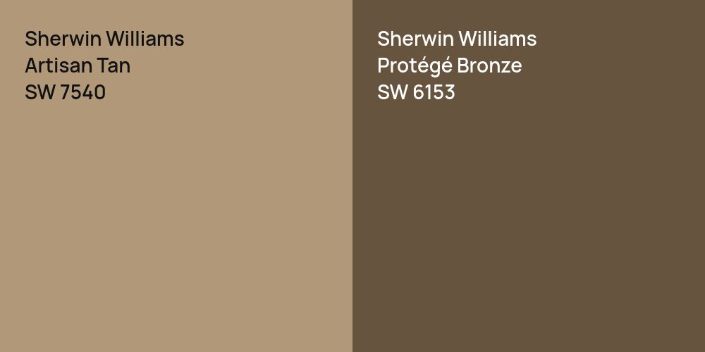 Sherwin Williams Artisan Tan vs. Sherwin Williams Protégé Bronze