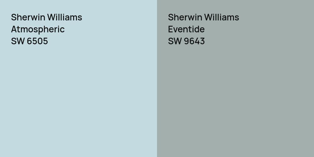 Sherwin Williams Atmospheric vs. Sherwin Williams Eventide