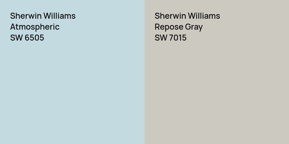 Sherwin Williams Atmospheric vs. Sherwin Williams Repose Gray