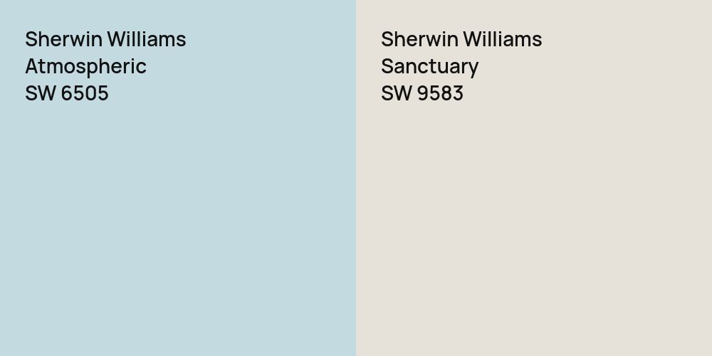 Sherwin Williams Atmospheric vs. Sherwin Williams Sanctuary