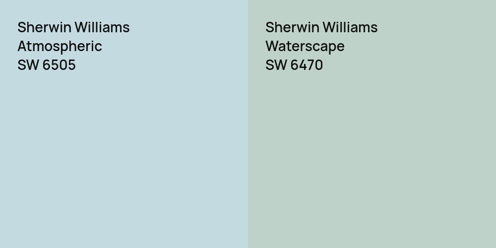 Sherwin Williams Atmospheric vs. Sherwin Williams Waterscape