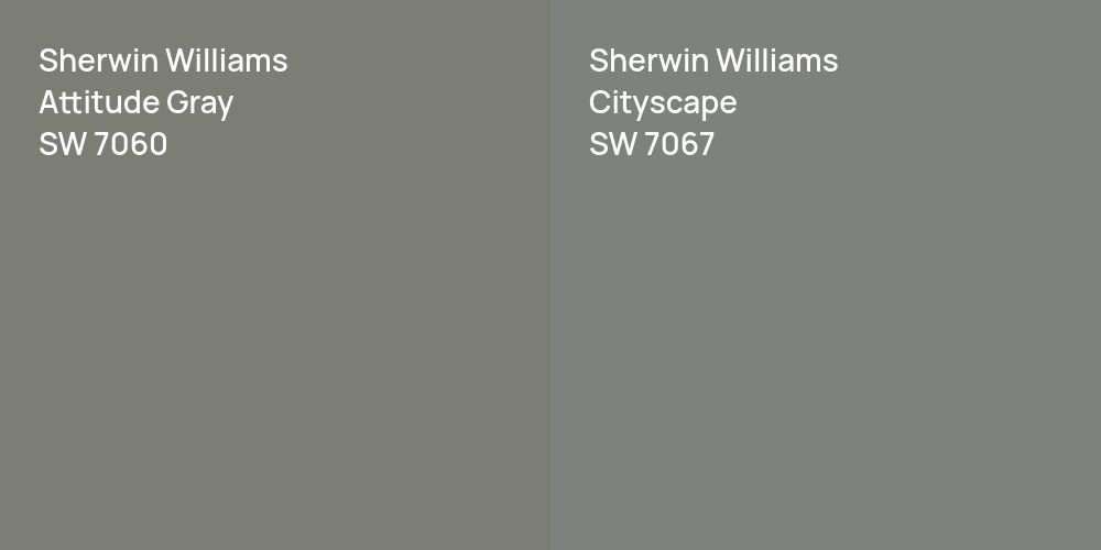 Sherwin Williams Attitude Gray vs. Sherwin Williams Cityscape