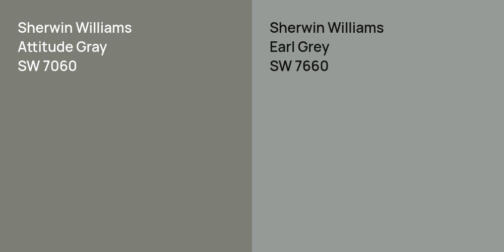 Sherwin Williams Attitude Gray vs. Sherwin Williams Earl Grey