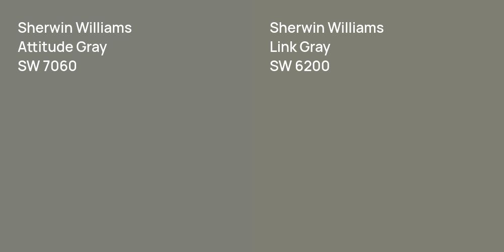 Sherwin Williams Attitude Gray vs. Sherwin Williams Link Gray