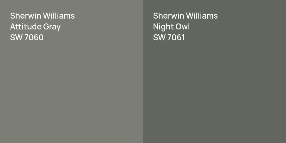 Sherwin Williams Attitude Gray vs. Sherwin Williams Night Owl