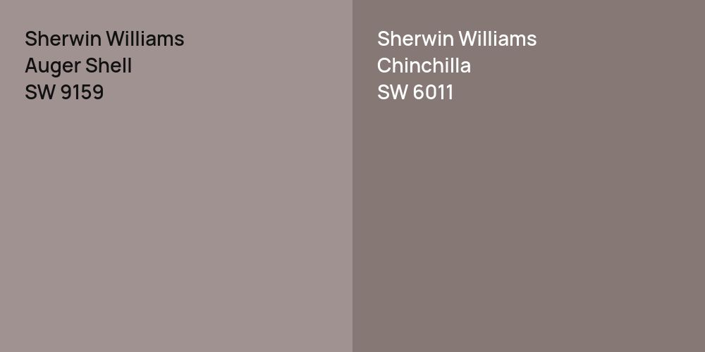 Sherwin Williams Auger Shell vs. Sherwin Williams Chinchilla