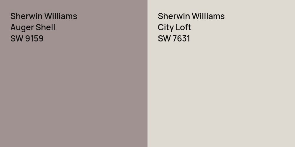 Sherwin Williams Auger Shell vs. Sherwin Williams City Loft