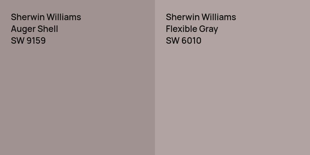 Sherwin Williams Auger Shell vs. Sherwin Williams Flexible Gray