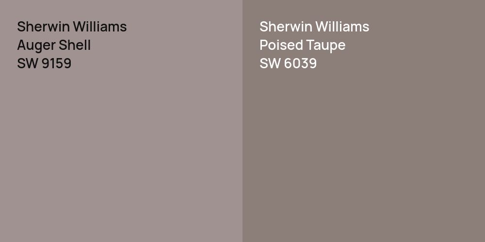 Sherwin Williams Auger Shell vs. Sherwin Williams Poised Taupe