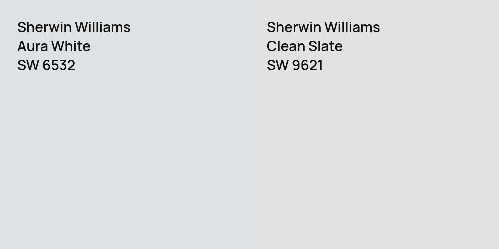 Sherwin Williams Aura White vs. Sherwin Williams Clean Slate