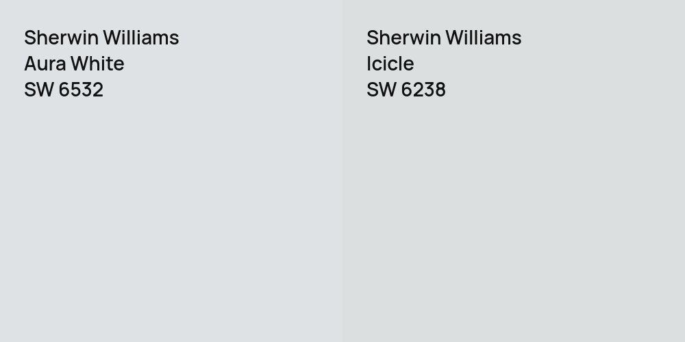 Sherwin Williams Aura White vs. Sherwin Williams Icicle