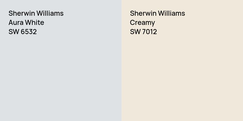 Sherwin Williams Aura White vs. Sherwin Williams Creamy