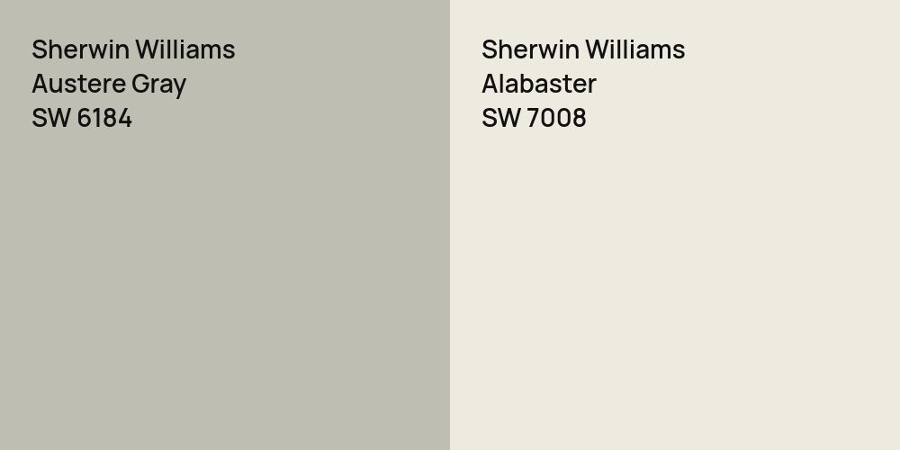 Sherwin Williams Austere Gray vs. Sherwin Williams Alabaster