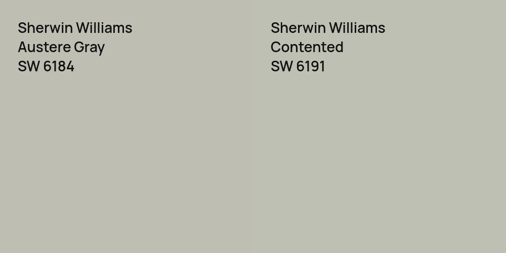 Sherwin Williams Austere Gray vs. Sherwin Williams Contented