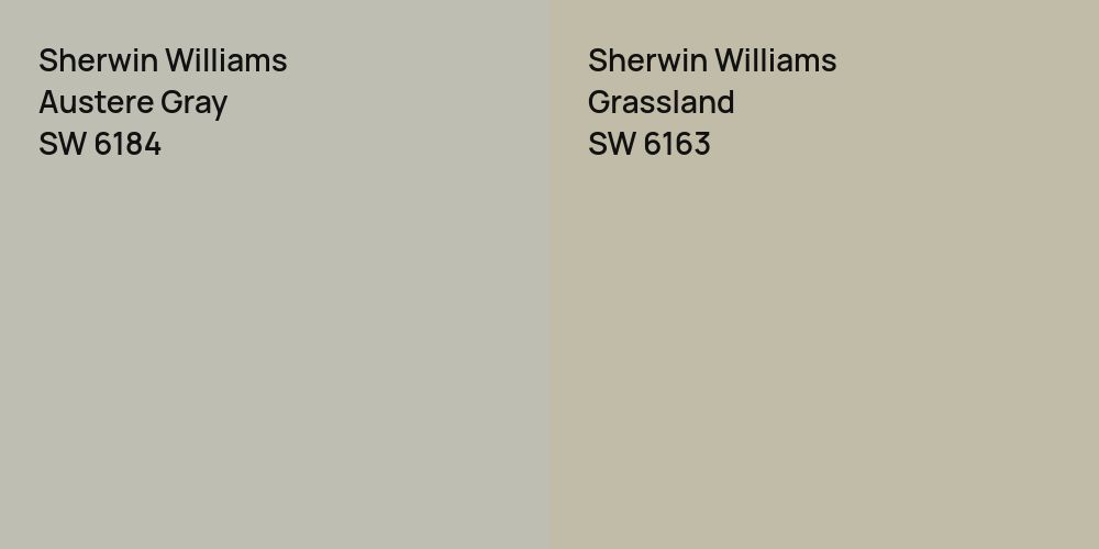 Sherwin Williams Austere Gray vs. Sherwin Williams Grassland