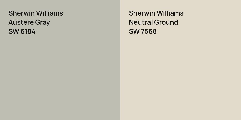 Sherwin Williams Austere Gray vs. Sherwin Williams Neutral Ground