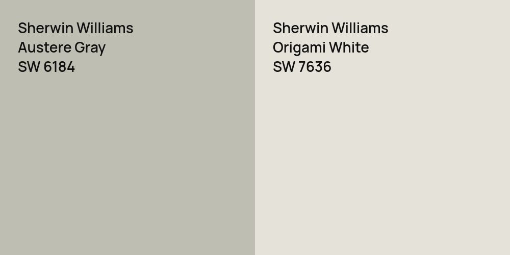 Sherwin Williams Austere Gray vs. Sherwin Williams Origami White