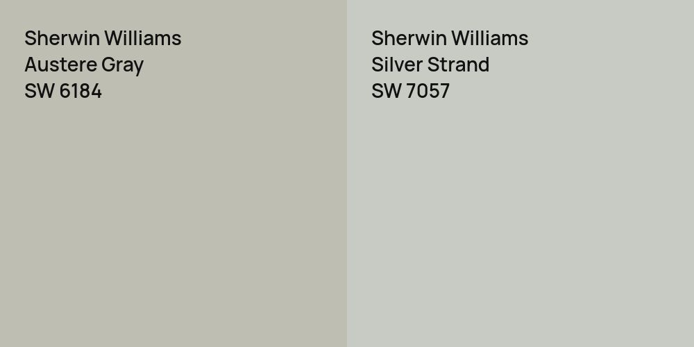 Sherwin Williams Austere Gray vs. Sherwin Williams Silver Strand