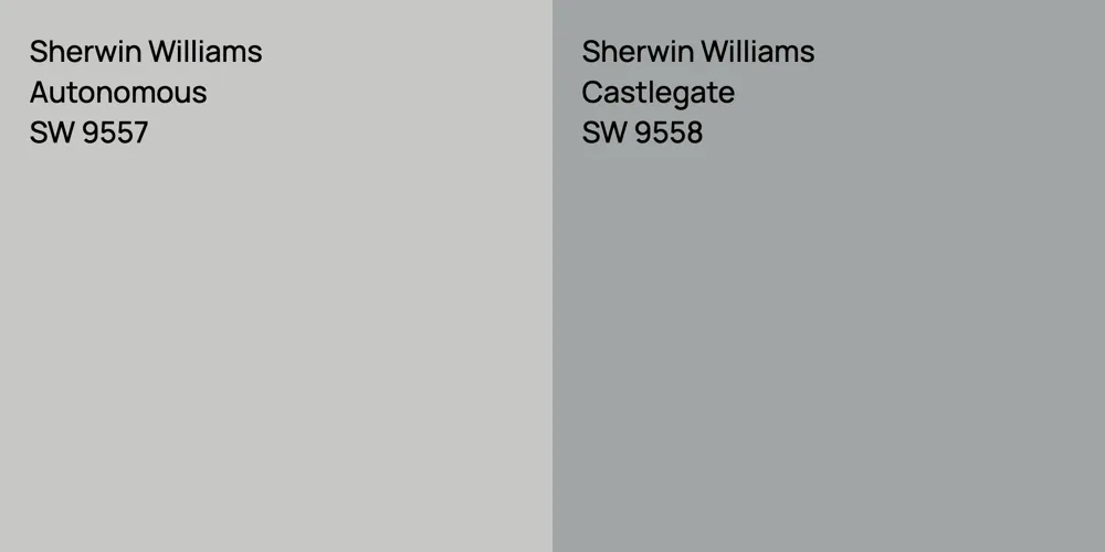 Sherwin Williams Autonomous vs. Sherwin Williams Castlegate