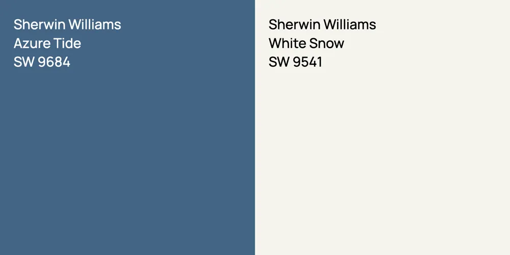 Sherwin Williams Azure Tide vs. Sherwin Williams White Snow