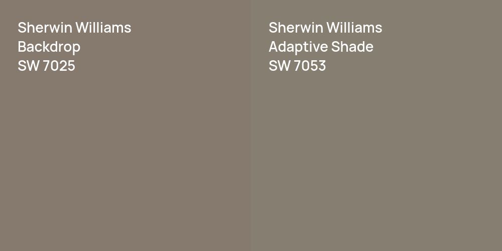 Sherwin Williams Backdrop vs. Sherwin Williams Adaptive Shade