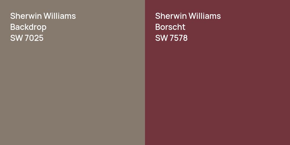 Sherwin Williams Backdrop vs. Sherwin Williams Borscht