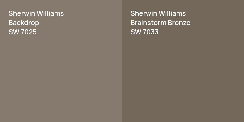 Sherwin Williams Backdrop vs. Sherwin Williams Brainstorm Bronze