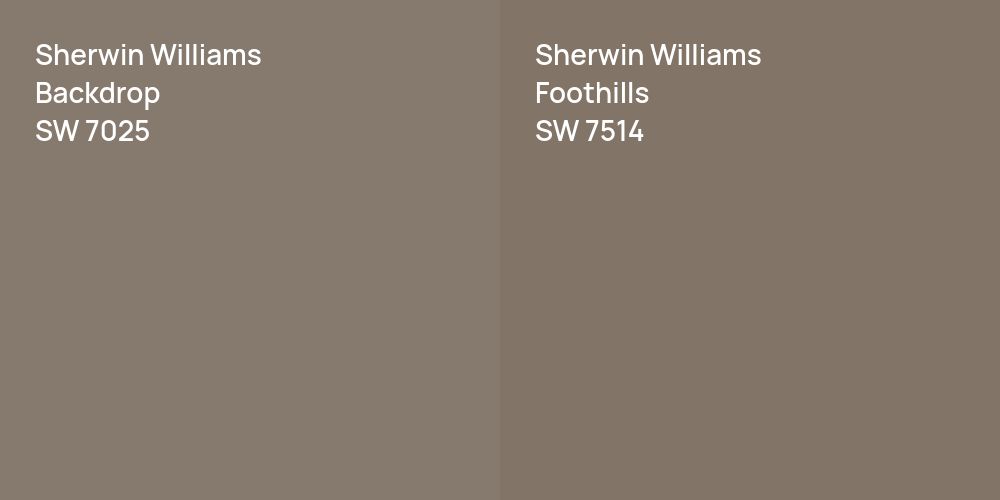 Sherwin Williams Backdrop vs. Sherwin Williams Foothills