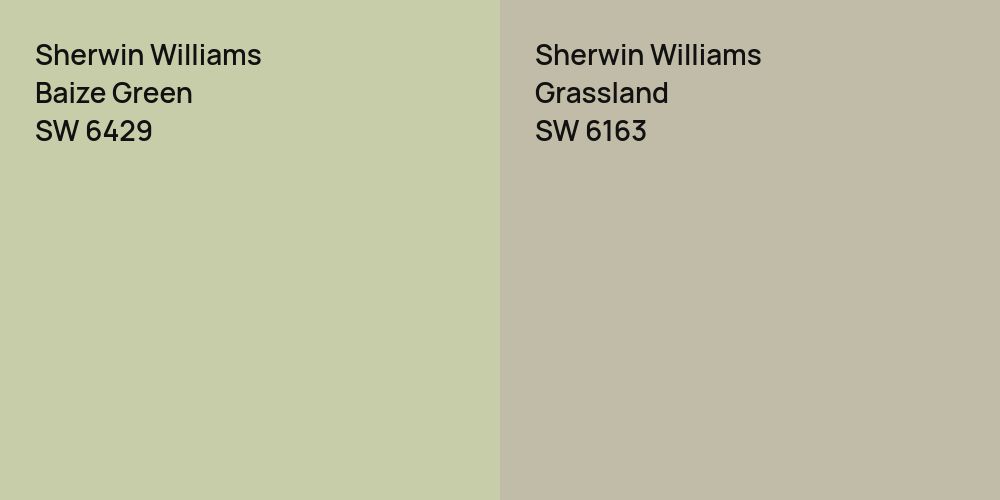 Sherwin Williams Baize Green vs. Sherwin Williams Grassland