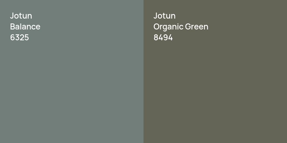 Jotun Balance vs. Jotun Organic Green