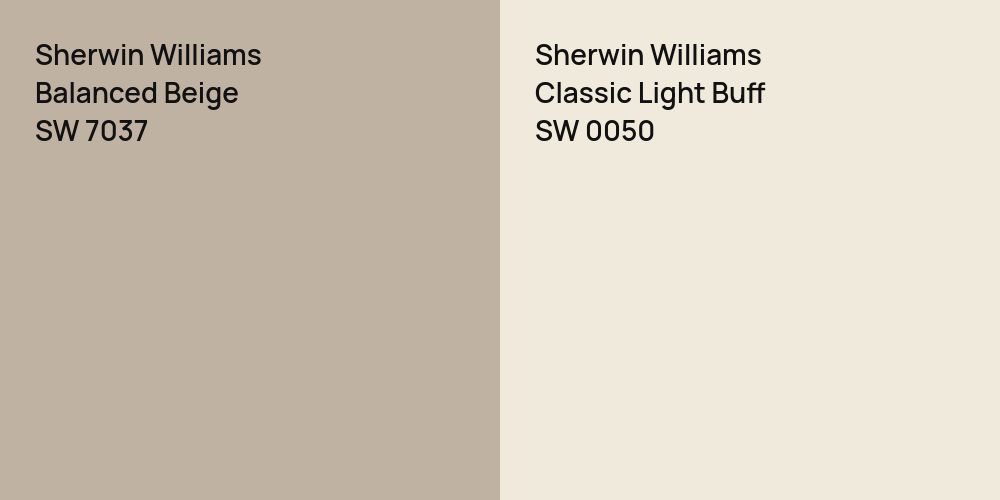 Sherwin Williams Balanced Beige vs. Sherwin Williams Classic Light Buff