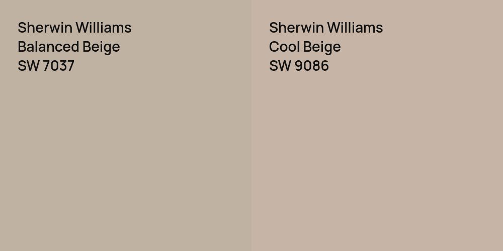 Sherwin Williams Balanced Beige vs. Sherwin Williams Cool Beige