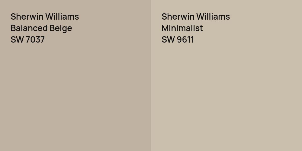 Sherwin Williams Balanced Beige vs. Sherwin Williams Minimalist