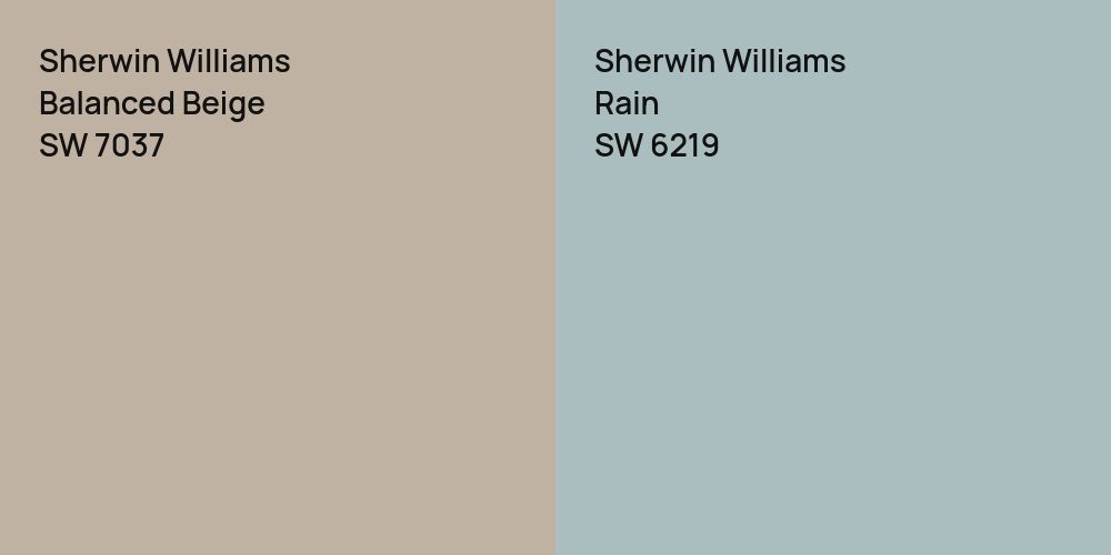 Sherwin Williams Balanced Beige vs. Sherwin Williams Rain