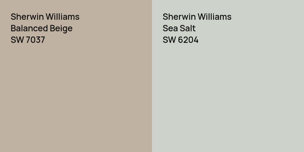 Sherwin Williams Balanced Beige vs. Sherwin Williams Sea Salt