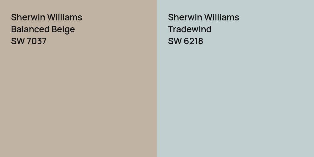 Sherwin Williams Balanced Beige vs. Sherwin Williams Tradewind