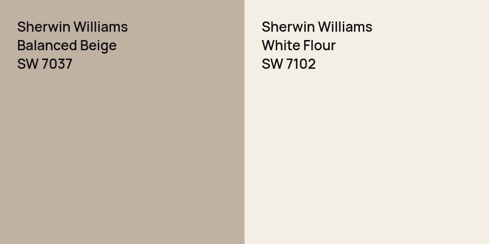 Sherwin Williams Balanced Beige vs. Sherwin Williams White Flour