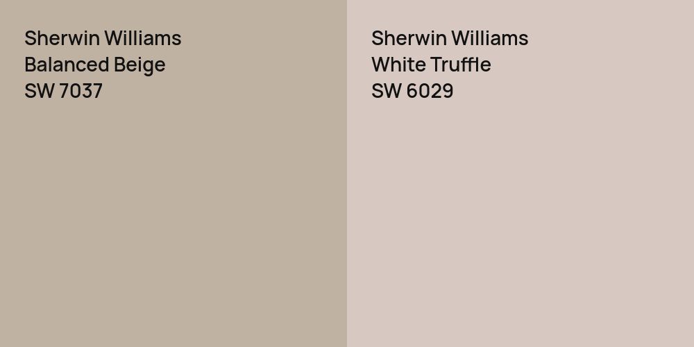 Sherwin Williams Balanced Beige vs. Sherwin Williams White Truffle