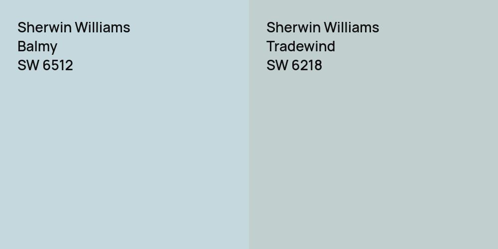 Sherwin Williams Balmy vs. Sherwin Williams Tradewind