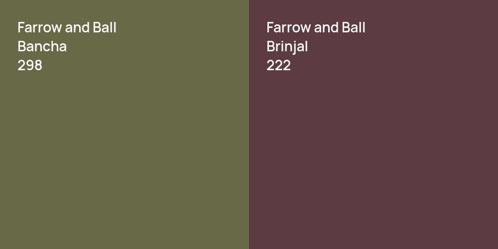 Farrow and Ball Bancha vs. Farrow and Ball Brinjal