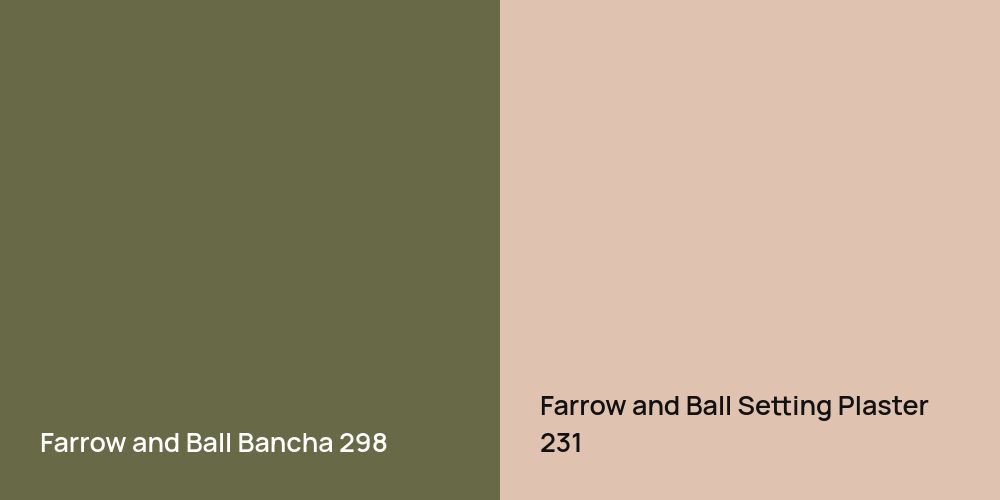 Farrow and Ball Bancha vs. Farrow and Ball Setting Plaster