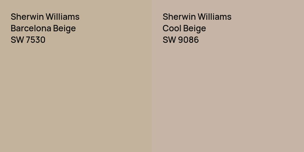 Sherwin Williams Barcelona Beige vs. Sherwin Williams Cool Beige